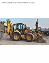 CATERPILLAR 436 BACKHOE LOADER PARTS CATALOG MANUAL preview
