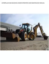 CATERPILLAR 434E BACKHOE LOADER OPERATION AND MAINTENANCE MANUAL preview