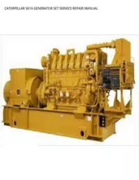 CATERPILLAR 3616 GENERATOR SET SERVICE REPAIR MANUAL preview