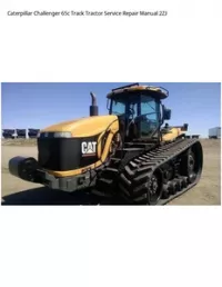Caterpillar Challenger 65c Track Tractor Service Repair Manual 2ZJ preview