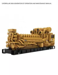 CATERPILLAR 3606 GENERATOR SET OPERATION AND MAINTENANCE MANUAL preview