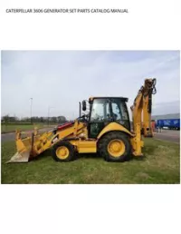 CATERPILLAR 3606 GENERATOR SET PARTS CATALOG MANUAL preview