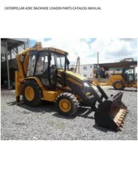 CATERPILLAR 428C BACKHOE LOADER PARTS CATALOG MANUAL preview