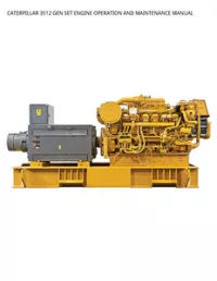 CATERPILLAR 3512 GEN SET ENGINE OPERATION AND MAINTENANCE MANUAL preview