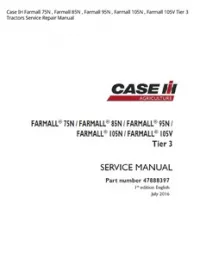 Case IH Farmall 75N   Farmall 85N   Farmall 95N   Farmall 105N   Farmall 105V Tier 3 Tractors Service Repair Manual preview