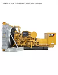 CATERPILLAR 3508C GENERATOR SET PARTS CATALOG MANUAL preview