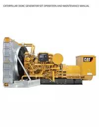CATERPILLAR 3508C GENERATOR SET OPERATION AND MAINTENANCE MANUAL preview