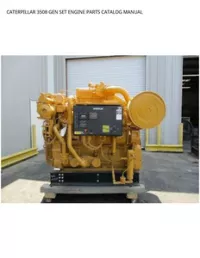 CATERPILLAR 3508 GEN SET ENGINE PARTS CATALOG MANUAL preview