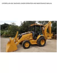 CATERPILLAR 426C BACKHOE LOADER OPERATION AND MAINTENANCE MANUAL preview