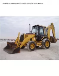 CATERPILLAR 426B BACKHOE LOADER PARTS CATALOG MANUAL preview