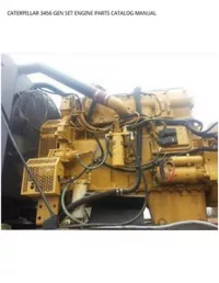 CATERPILLAR 3456 GEN SET ENGINE PARTS CATALOG MANUAL preview