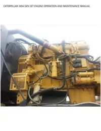CATERPILLAR 3456 GEN SET ENGINE OPERATION AND MAINTENANCE MANUAL preview