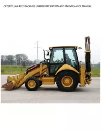 CATERPILLAR 422E BACKHOE LOADER OPERATION AND MAINTENANCE MANUAL preview