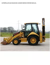 CATERPILLAR 422E BACKHOE LOADER SERVICE REPAIR MANUAL preview