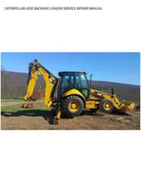 CATERPILLAR 420E BACKHOE LOADER SERVICE REPAIR MANUAL preview