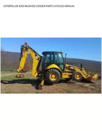 CATERPILLAR 420E BACKHOE LOADER PARTS CATALOG MANUAL preview
