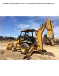 CATERPILLAR 420D BACKHOE LOADER OPERATION AND MAINTENANCE MANUAL preview