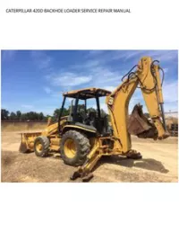 CATERPILLAR 420D BACKHOE LOADER SERVICE REPAIR MANUAL preview
