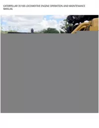 CATERPILLAR 3516B LOCOMOTIVE ENGINE OPERATION AND MAINTENANCE MANUAL preview