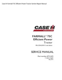 Case IH Farmall 75C Efficient Power Tractor Service Repair Manual preview