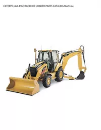 CATERPILLAR 416E BACKHOE LOADER PARTS CATALOG MANUAL preview