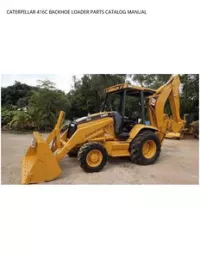 CATERPILLAR 416C BACKHOE LOADER PARTS CATALOG MANUAL preview