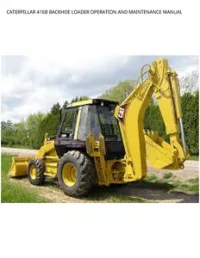CATERPILLAR 416B BACKHOE LOADER OPERATION AND MAINTENANCE MANUAL preview