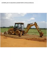 CATERPILLAR 416 BACKHOE LOADER PARTS CATALOG MANUAL preview