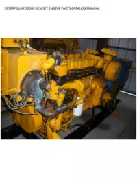 CATERPILLAR 3306B GEN SET ENGINE PARTS CATALOG MANUAL preview