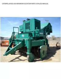 CATERPILLAR BG-650 WINDROW ELEVATOR PARTS CATALOG MANUAL preview