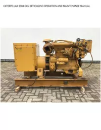 CATERPILLAR 3304 GEN SET ENGINE OPERATION AND MAINTENANCE MANUAL preview