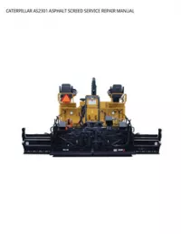 CATERPILLAR AS2301 ASPHALT SCREED SERVICE REPAIR MANUAL preview