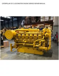 CATERPILLAR 3512 LOCOMOTIVE ENGINE SERVICE REPAIR MANUAL preview