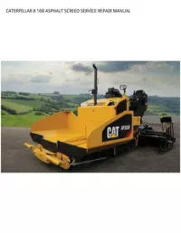 CATERPILLAR 8 16B ASPHALT SCREED SERVICE REPAIR MANUAL preview