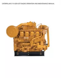 CATERPILLAR 3116 GEN SET ENGINE OPERATION AND MAINTENANCE MANUAL preview