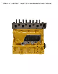 CATERPILLAR 3114 GEN SET ENGINE OPERATION AND MAINTENANCE MANUAL preview