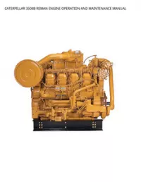 CATERPILLAR 3508B REMAN ENGINE OPERATION AND MAINTENANCE MANUAL preview