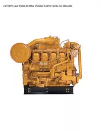 CATERPILLAR 3508B REMAN ENGINE PARTS CATALOG MANUAL preview