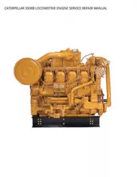 CATERPILLAR 3508B LOCOMOTIVE ENGINE SERVICE REPAIR MANUAL preview
