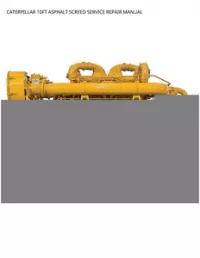 CATERPILLAR 10FT ASPHALT SCREED SERVICE REPAIR MANUAL preview