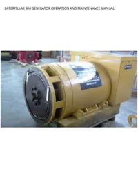 CATERPILLAR SR4 GENERATOR OPERATION AND MAINTENANCE MANUAL preview