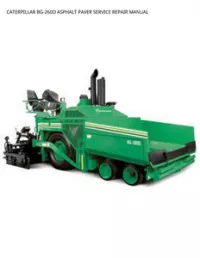 CATERPILLAR BG-260D ASPHALT PAVER SERVICE REPAIR MANUAL preview