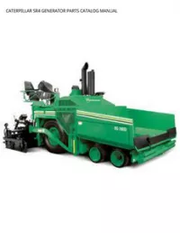 CATERPILLAR SR4 GENERATOR PARTS CATALOG MANUAL preview
