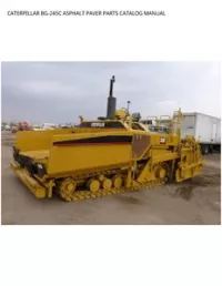 CATERPILLAR BG-245C ASPHALT PAVER PARTS CATALOG MANUAL preview