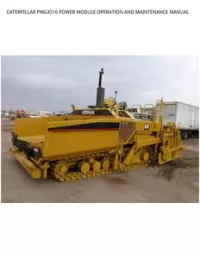 CATERPILLAR PMG3516 POWER MODULE OPERATION AND MAINTENANCE MANUAL preview