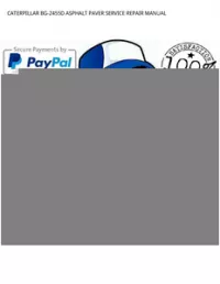 CATERPILLAR BG-2455D ASPHALT PAVER SERVICE REPAIR MANUAL preview