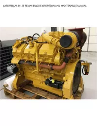 CATERPILLAR 3412E REMAN ENGINE OPERATION AND MAINTENANCE MANUAL preview