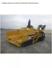 CATERPILLAR BG-225C ASPHALT PAVER PARTS CATALOG MANUAL preview