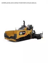 CATERPILLAR BG-2255C ASPHALT PAVER PARTS CATALOG MANUAL preview