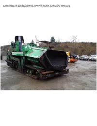 CATERPILLAR 225BG ASPHALT PAVER PARTS CATALOG MANUAL preview